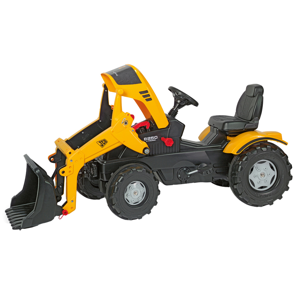 Robbie Toys JCB V-Tronic Yellow and Black Tractor with Frontloader Image 3