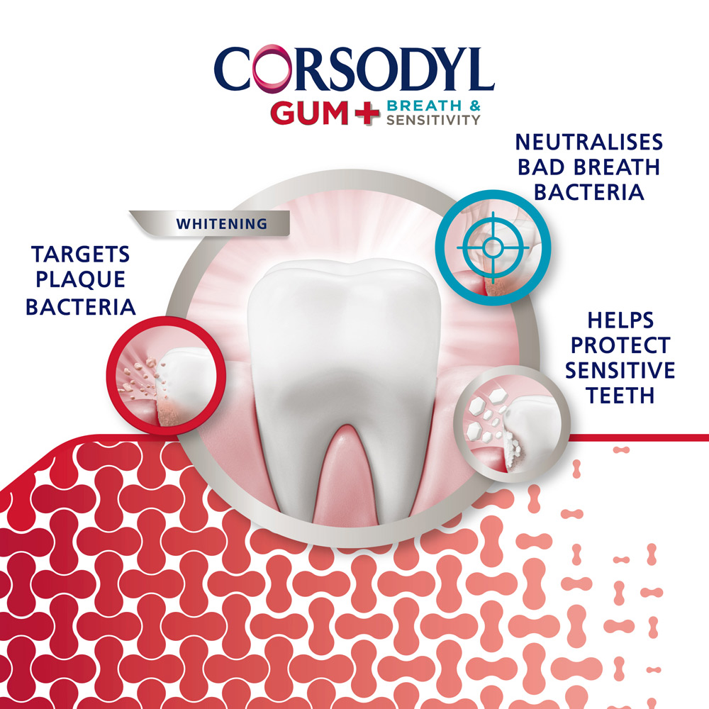 Corsodyl Gum Breath and Sensitivity Whitening Toothpaste 75ml Image 4