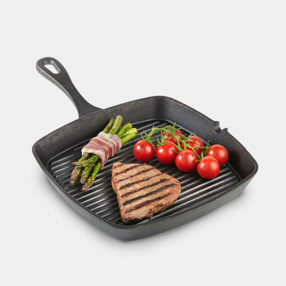 VonHaus VonShef Seasoned Cast Iron Griddle Pan Image 2