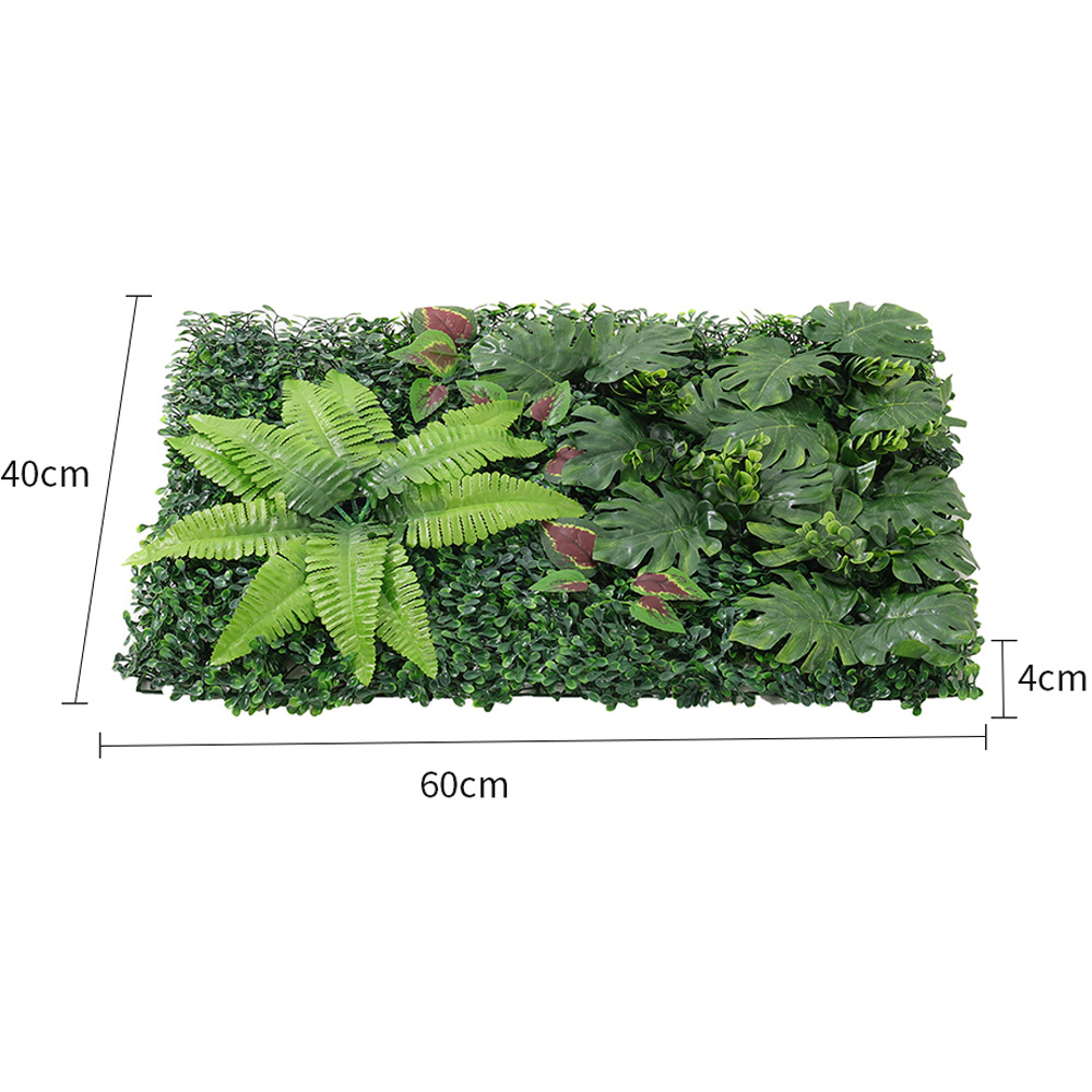 Living and Home Green Artificial Assorted Foliage Hedge Wall Panel 60 x 40cm Image 8