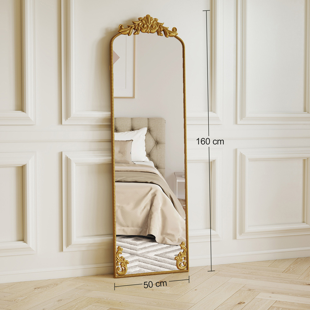 Portland Gold Full Length Mirror with Metal Frame 50 x 160cm Image 9