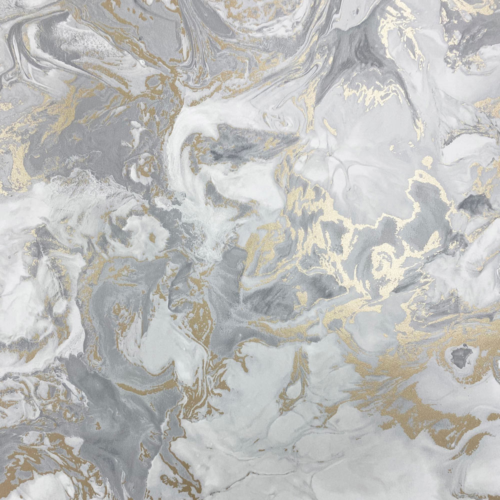 Muriva Elixir Marble Grey and Gold Wallpaper Image 3
