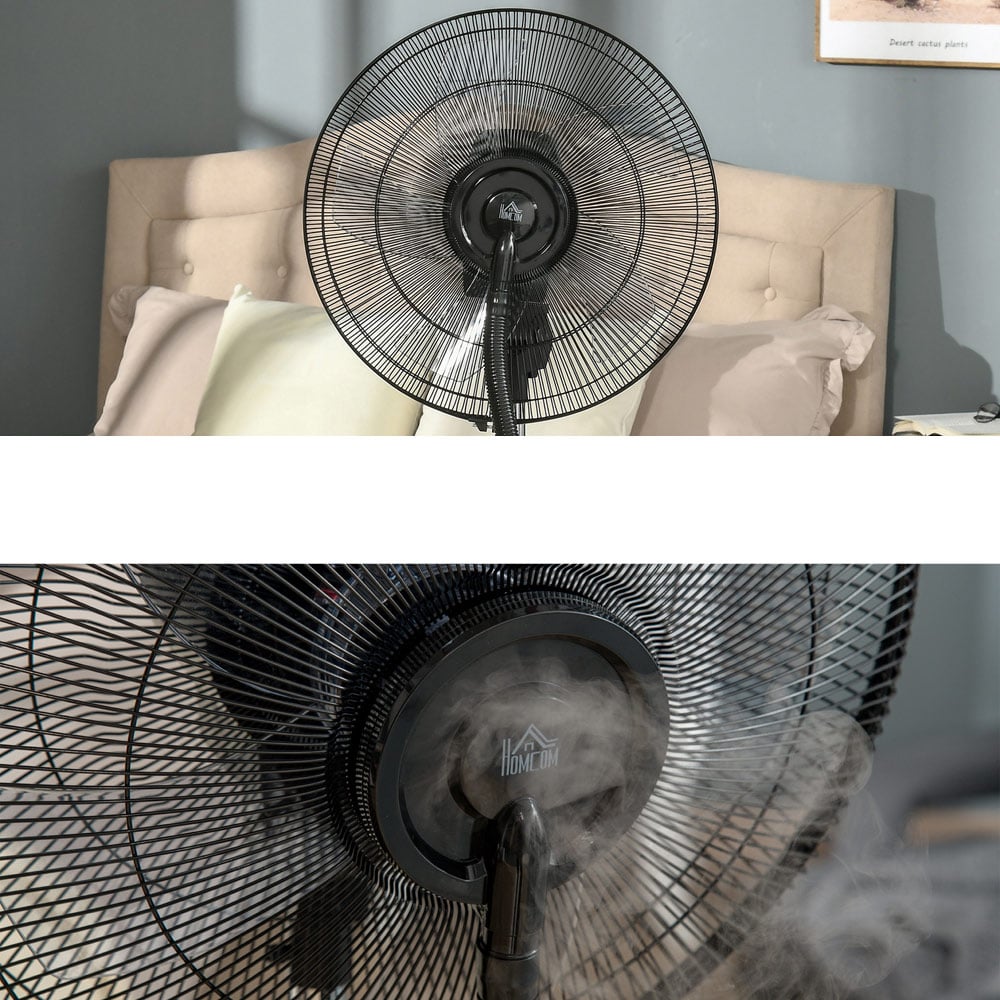 HOMCOM Black Water Spray Fan 53 inch Image 3