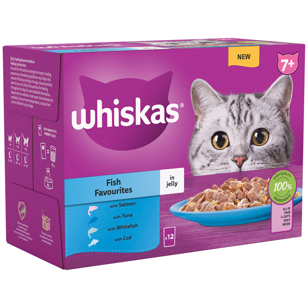 Whiskas Fish Selection in Jelly Senior Wet Cat Food Pouches 85g Case of 4 x 12 Pack Image 3