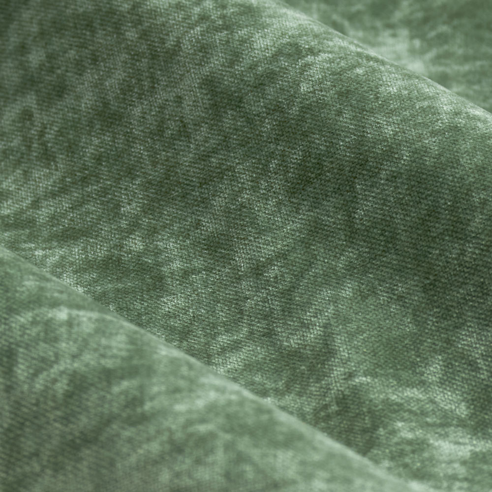 Yard Green Heavy Chenille Velvet Eyelet Curtains 229 x 229cm Image 4