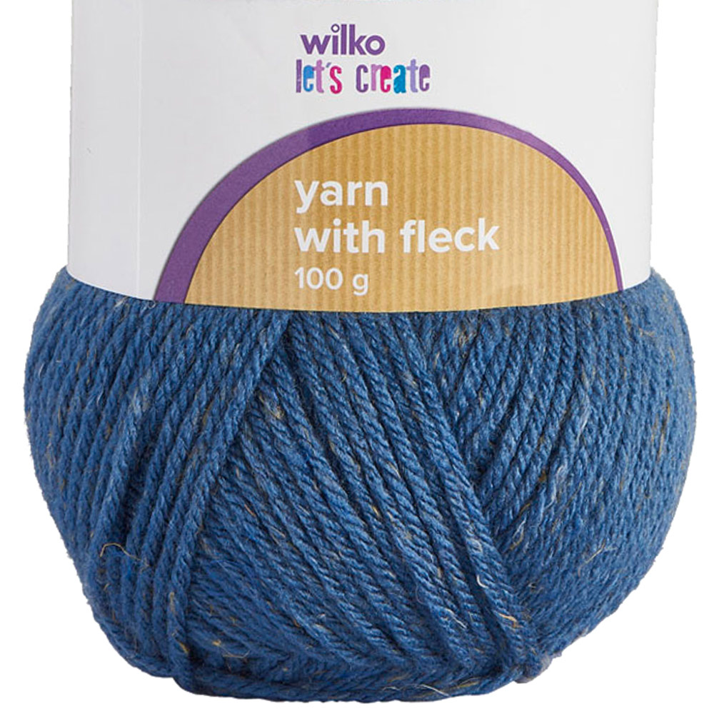 Wilko Inkjet Yarn Linen Fleck Denim Blue 100g Image 3
