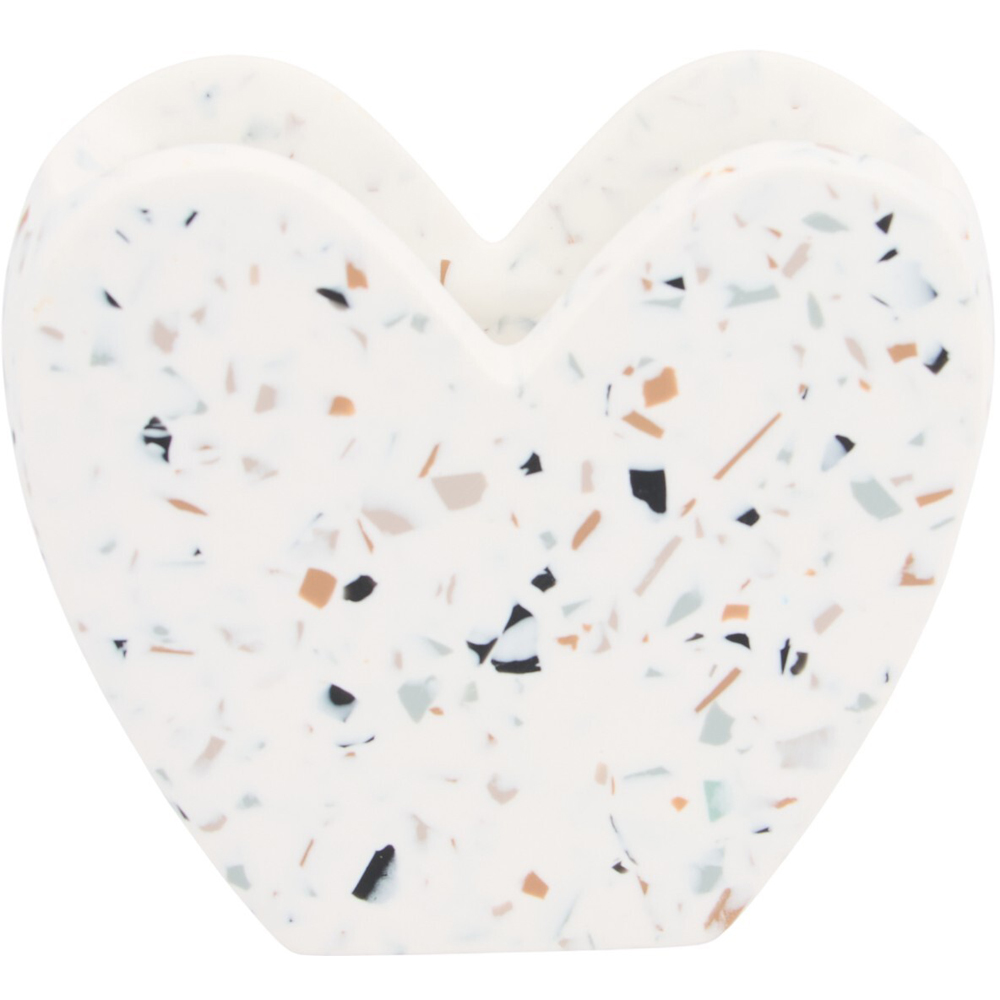 Heart Speckle Toothbrush Holder White Image 2