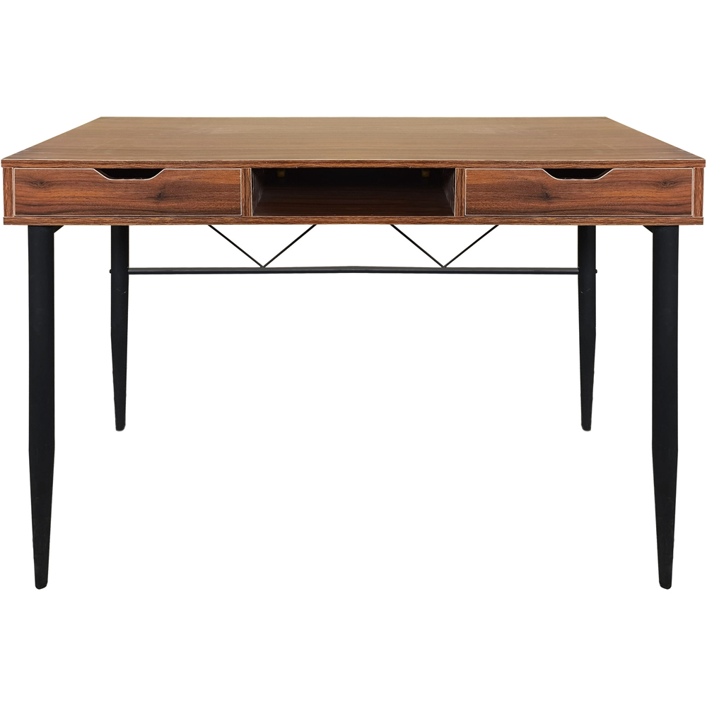 MDA Designs Kenora 2 Drawer Dark Walnut Computer Desk Image 3