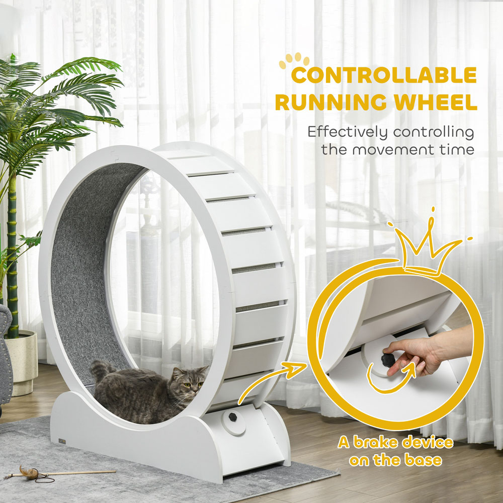 PawHut White Cat Treadmill 39.4 inch Image 6