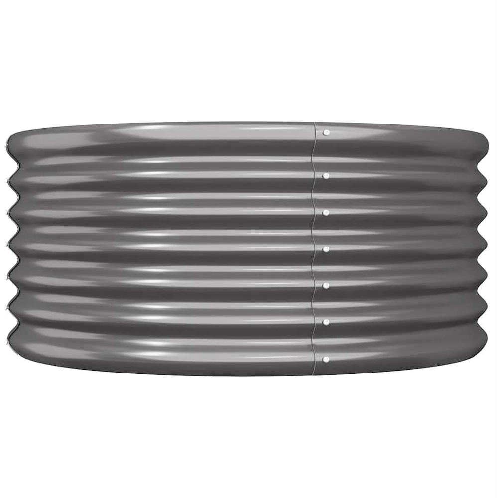 vidaXL Anthracite Galvanised Steel Garden Planter 36 x 80 x 80cm Image 2