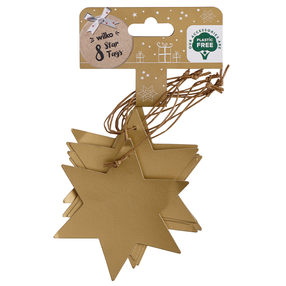 Wilko Majestic Bloom Star Tags 8 Pack Image 1