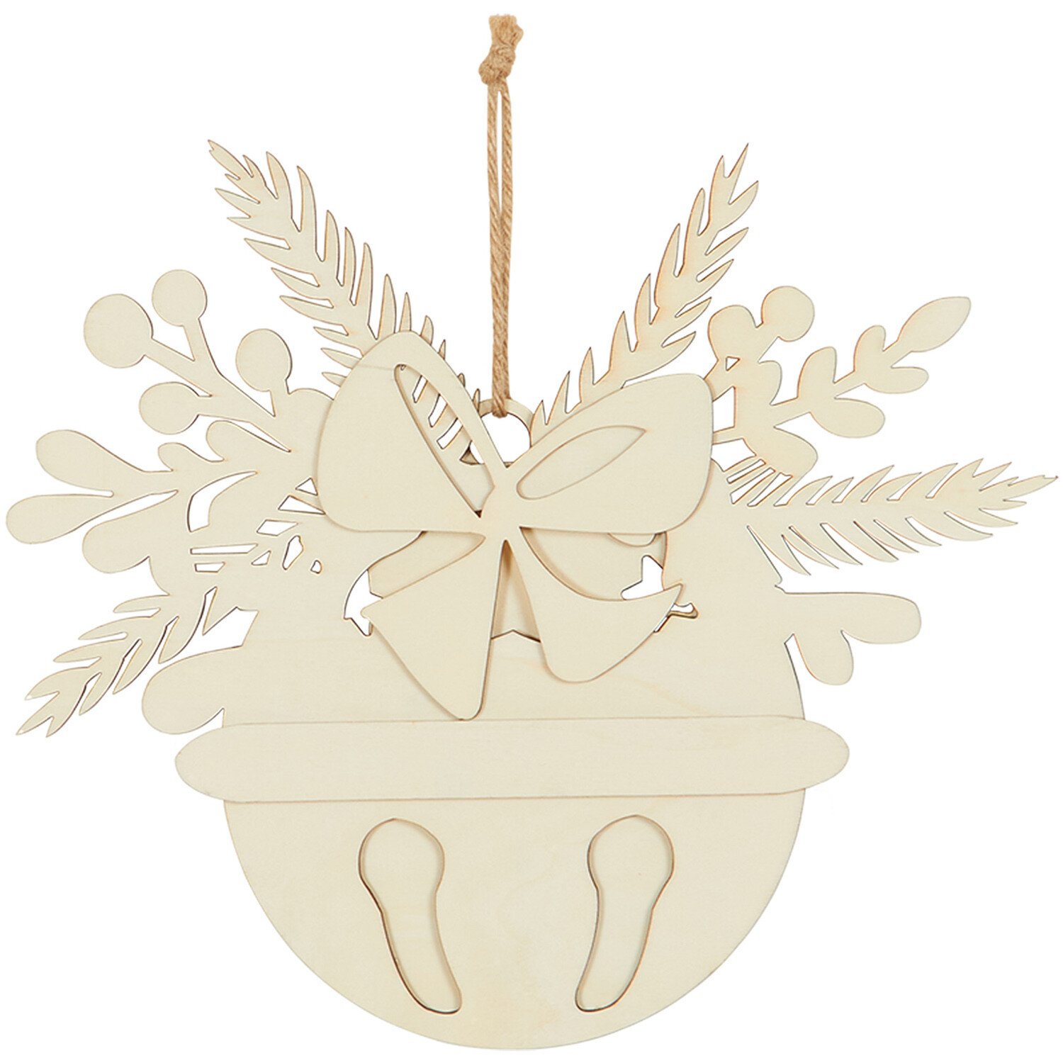 Wooden Layered Christmas Bauble - Wood Image 1