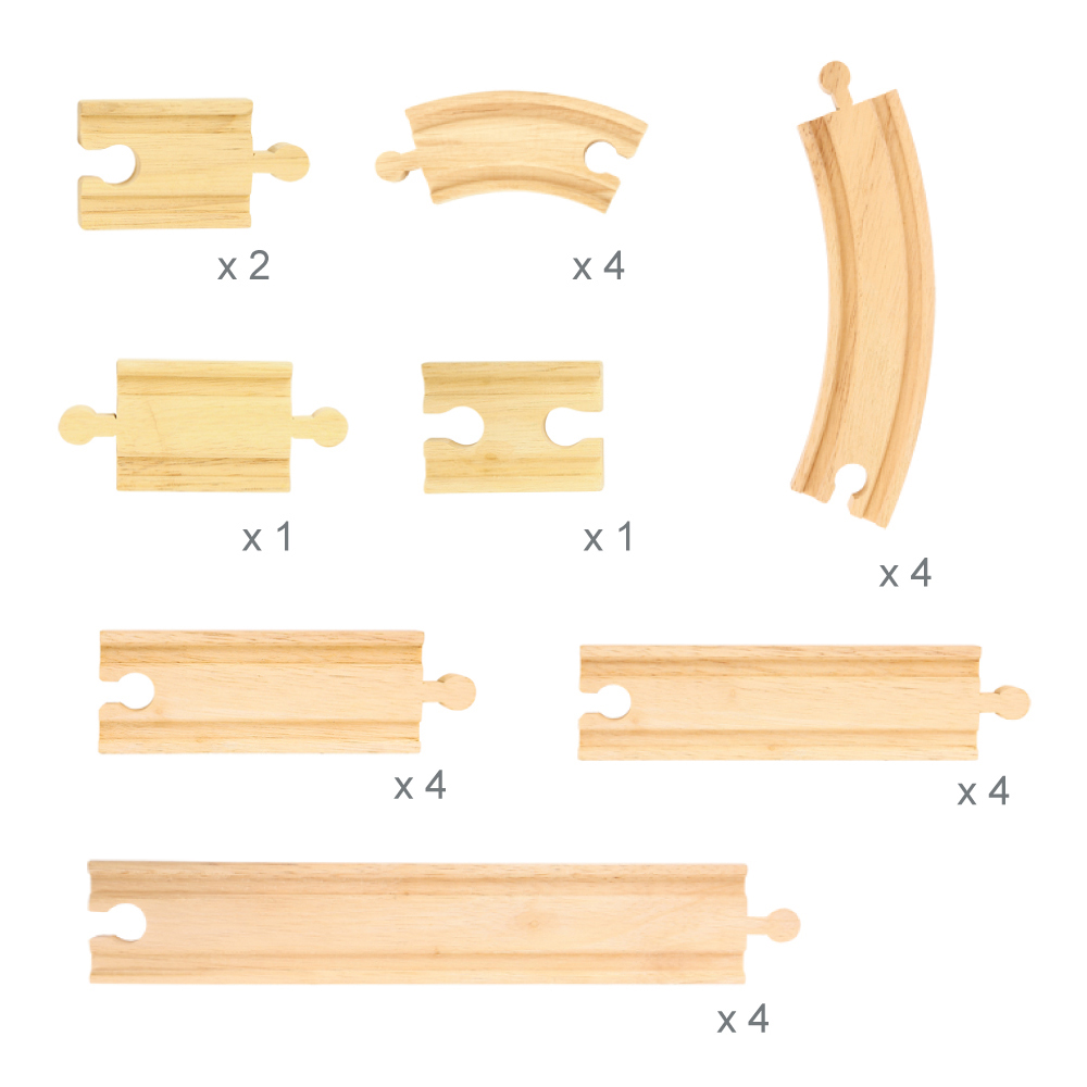 Bigjigs Rail Straights and Curves Expansion Pack Image 5