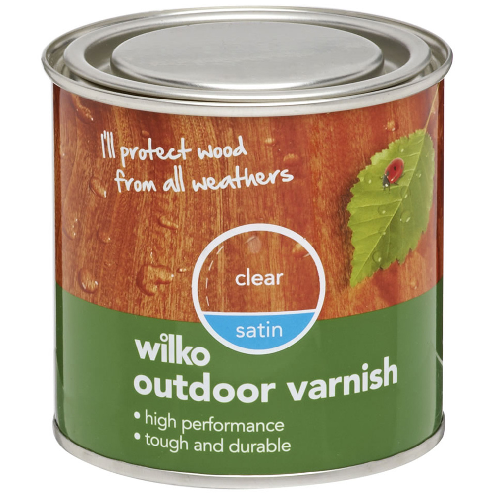 Wilko Clear Satin Outdoor Varnish 250ml Wilko