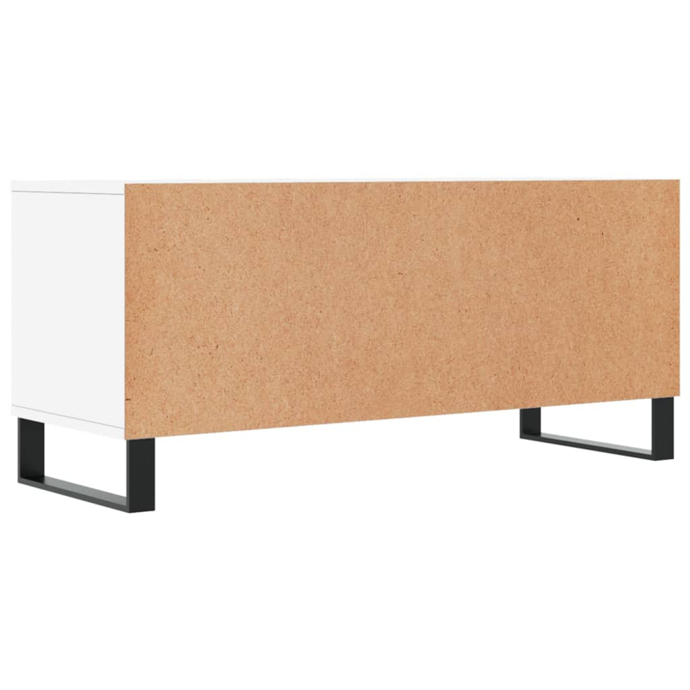 vidaXL 2 Drawer 2 Shelf White TV Cabinet Image 8