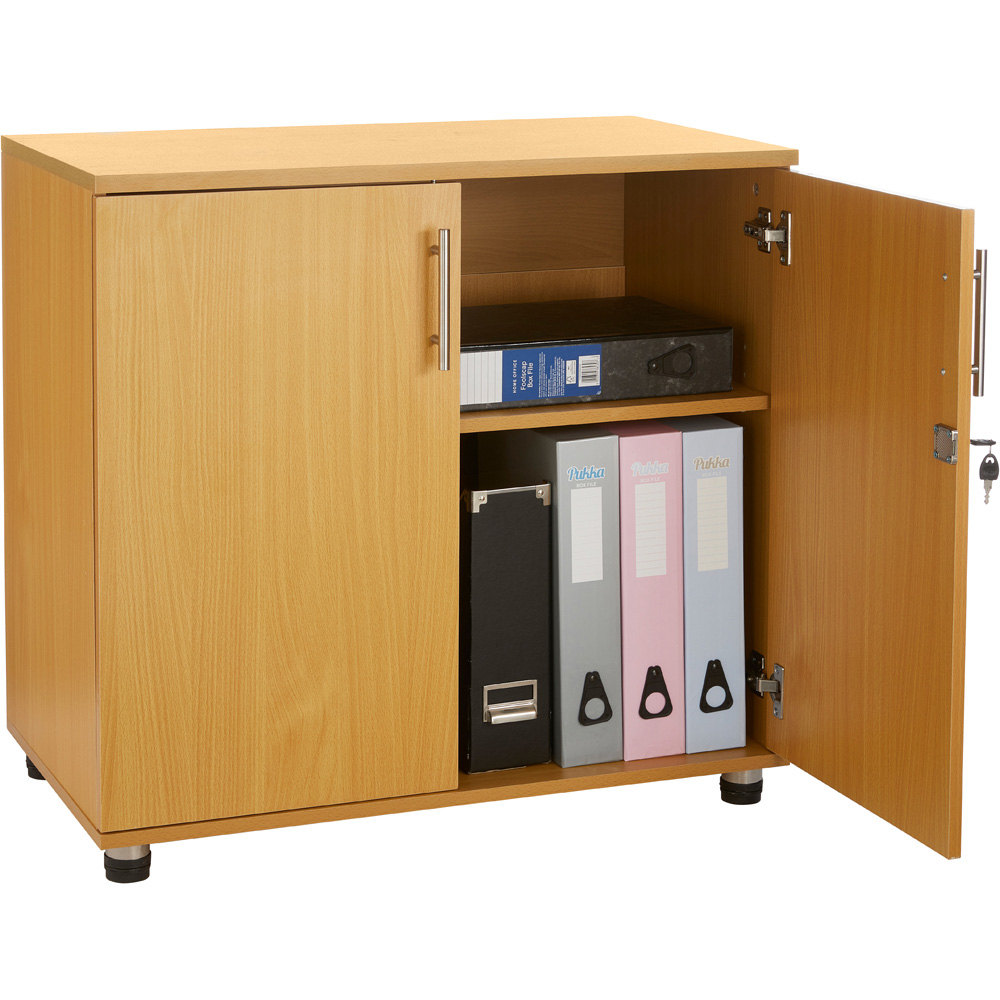 MMT Furniture Designs 2 Door Beech Lockable Filing Cabinet Image 3