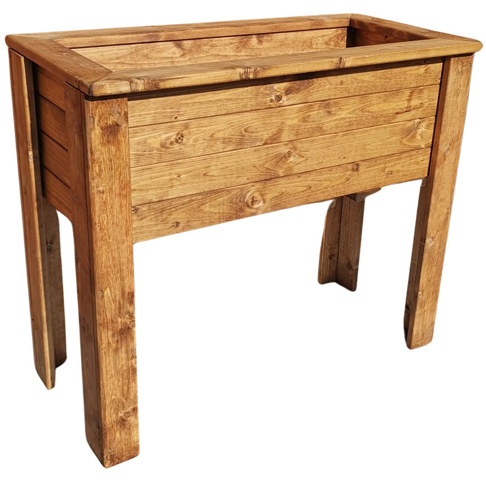 Samuel Alexander Rustic Medium Wooden Raised Garden Trough 72 x 82cm Image 1