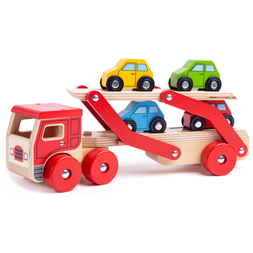 Bigjigs Toys Transporter Lorry and Cars Image 4