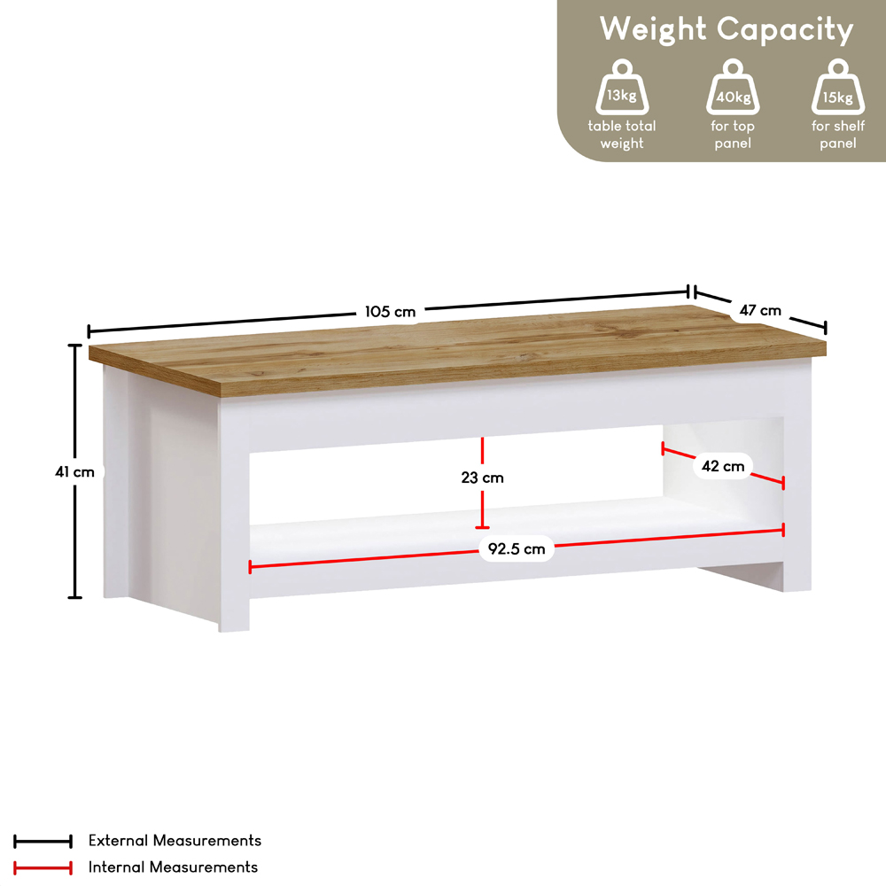 VIDA DESIGNS Arlington White Coffee Table Image 8