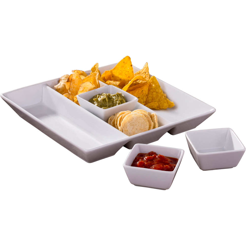 Waterside Chip and Dip 4 Piece Tray Set Image 3