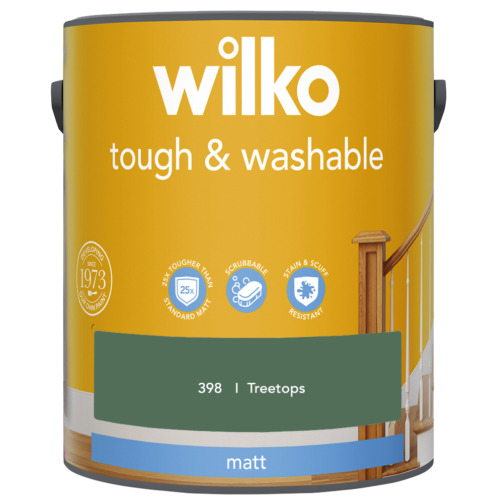 Wilko Tough & Washable Treetops Matt Emulsion Paint 5L Wilko