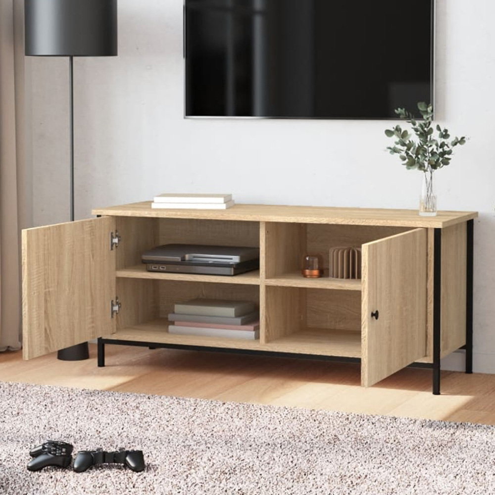 vidaXL 2 Door Sonoma Oak Industrial Style TV Cabinet Image 1