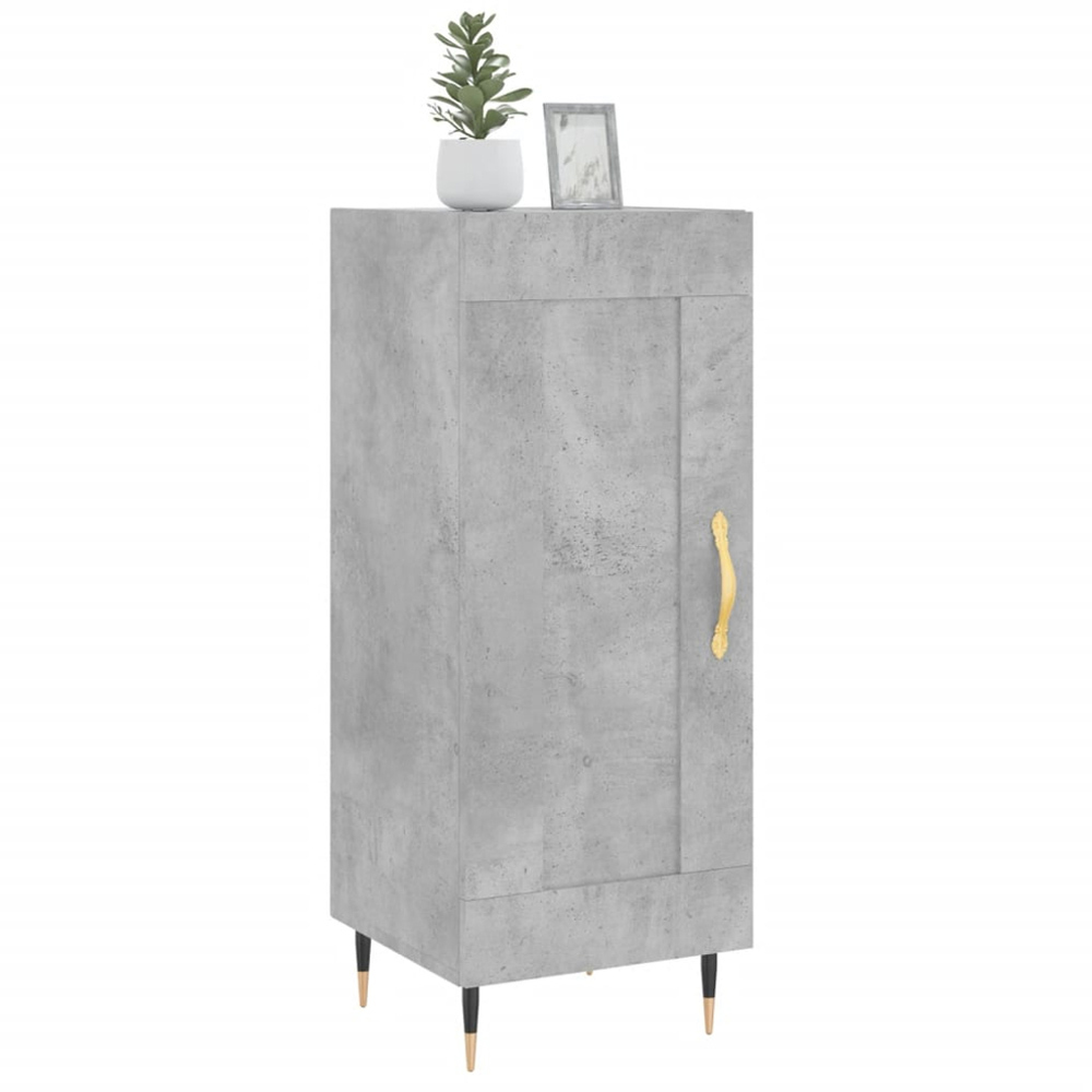 vidaXL Single Door Concrete Grey Wooden Sideboard Image 3