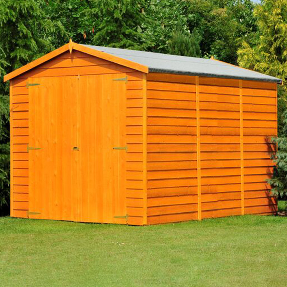 Shire 12 x 6ft Double Door Dip Treated Overlap Apex Shed Image 3