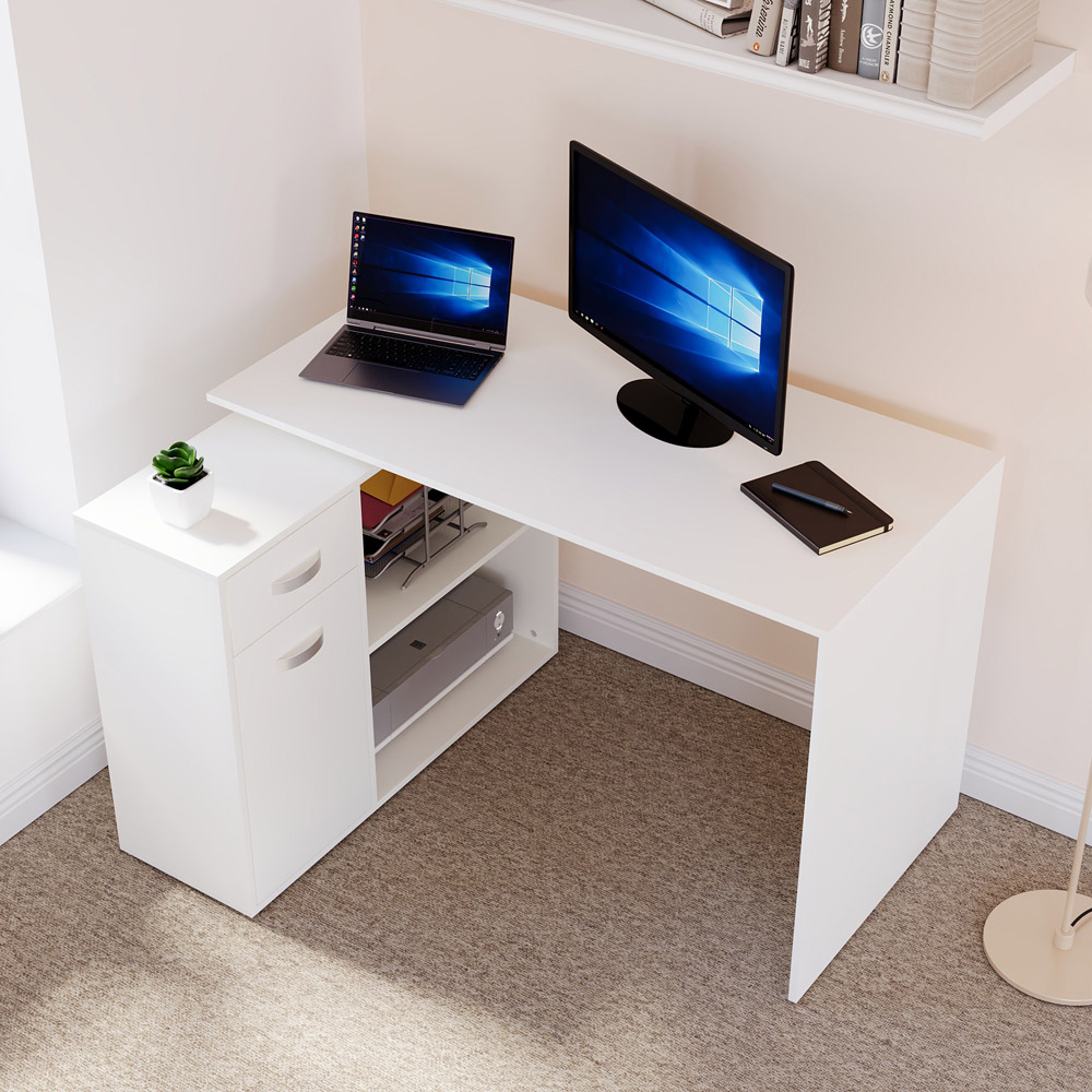 Vida Designs Longton Adjustable Desk White Image 5