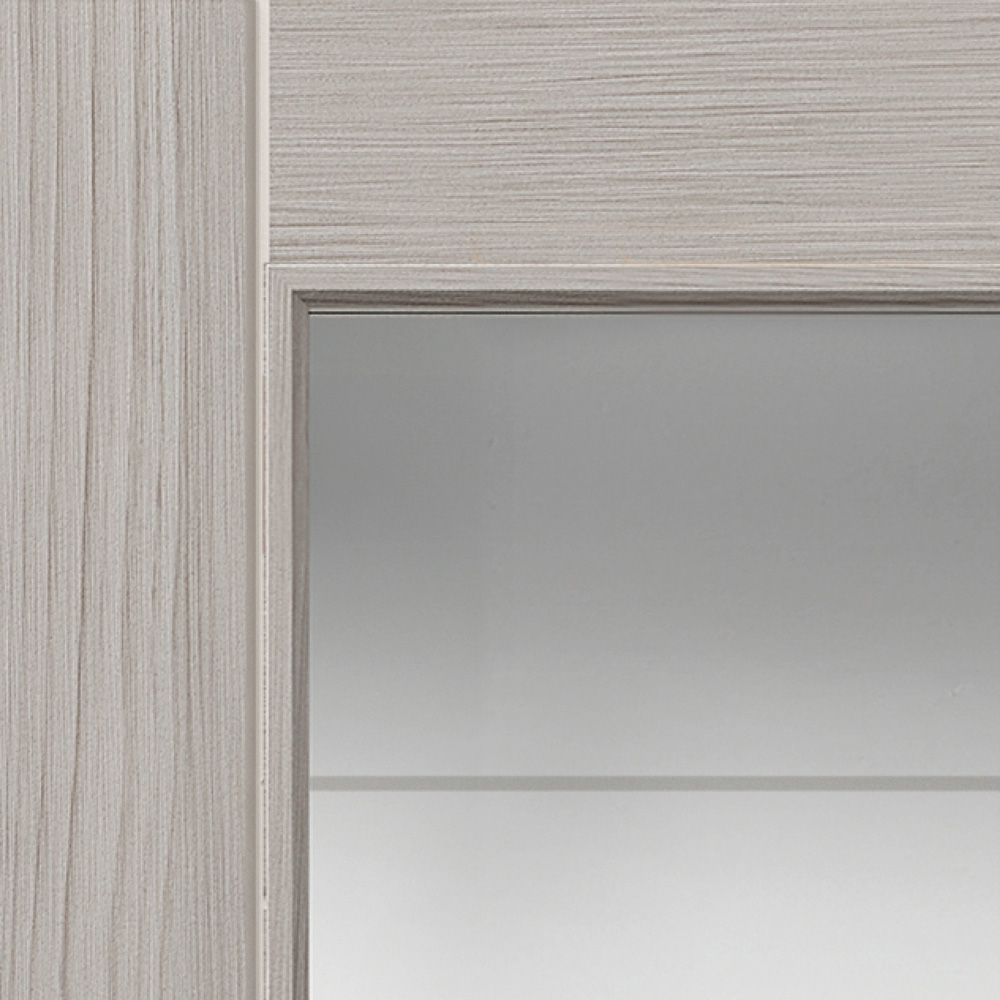 JB Kind Tigris Laminates Light Grey Full Glazed Internal Door 1981 x 610mm Image 3