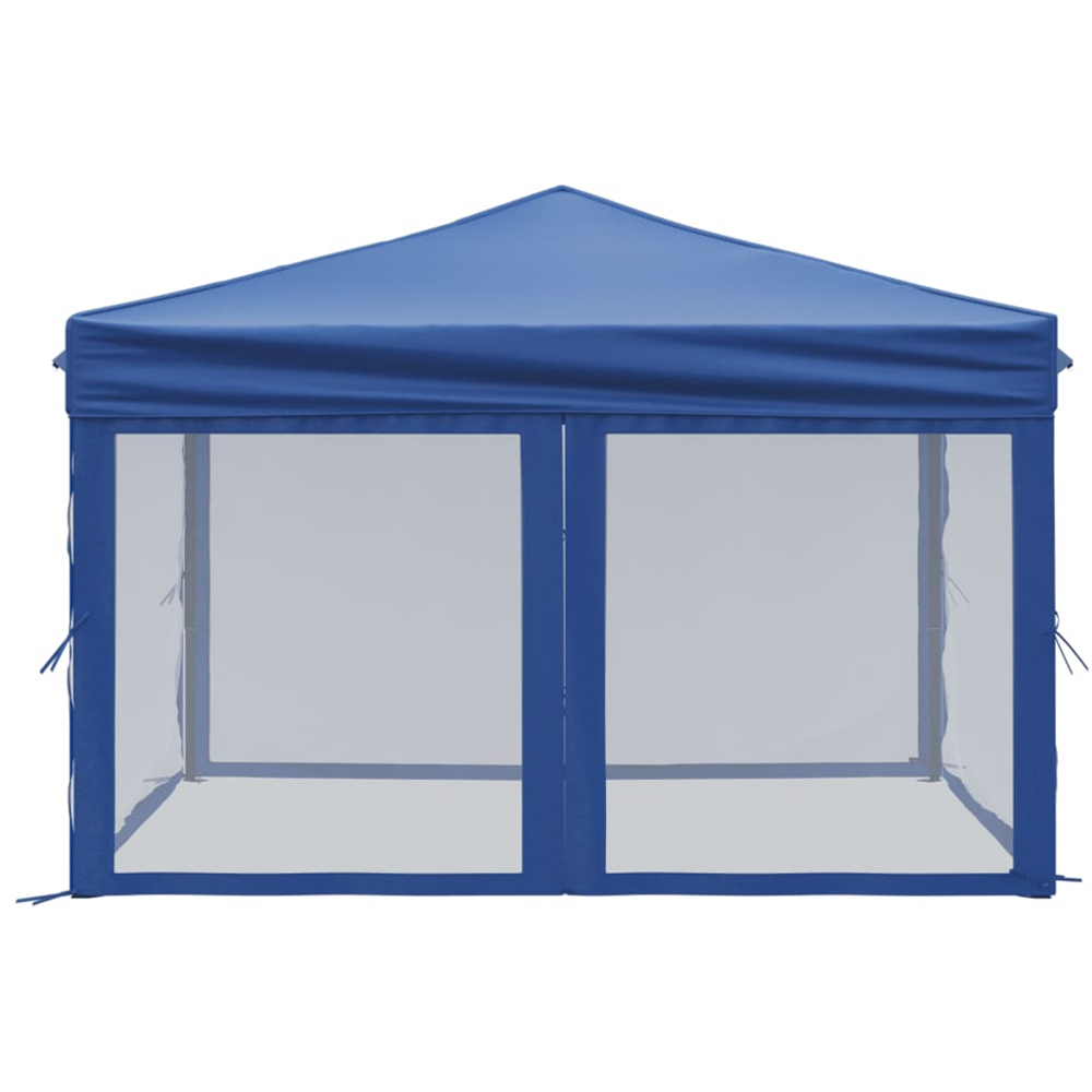 vidaXL 3 x 3m Blue Foldable Party Tent with Sidewalls Image 4