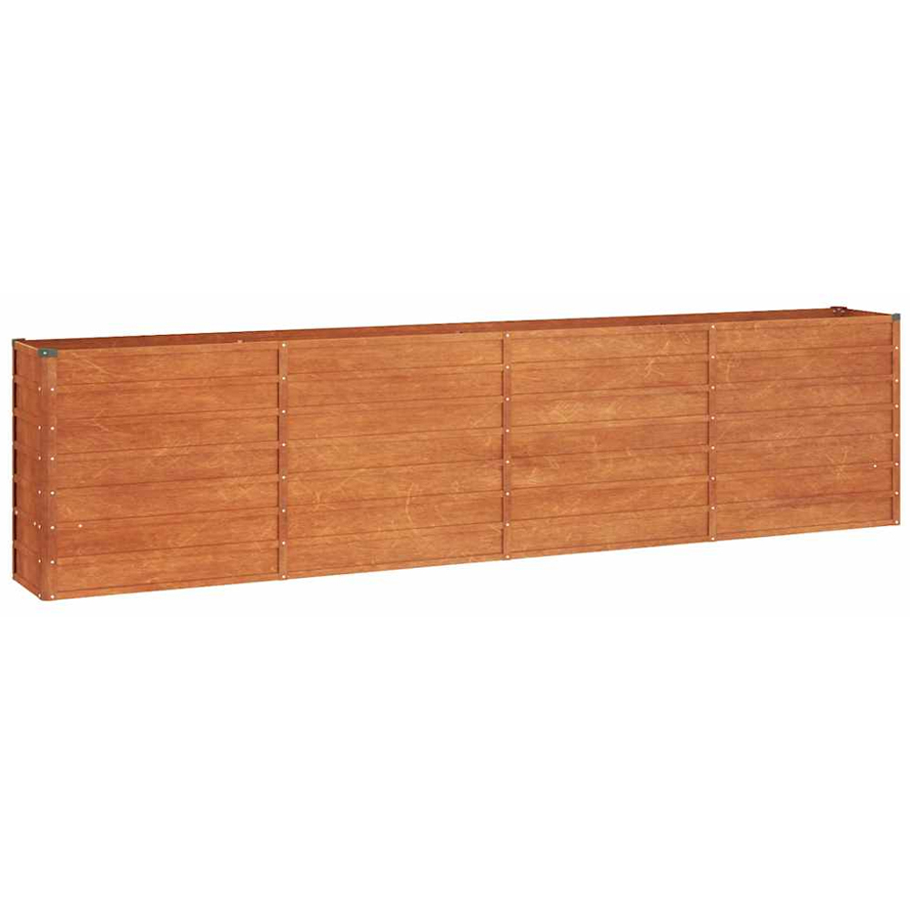 vidaXL Rusty Corten Steel Raised Garden Bed 77 x 40 x 320cm Image 1