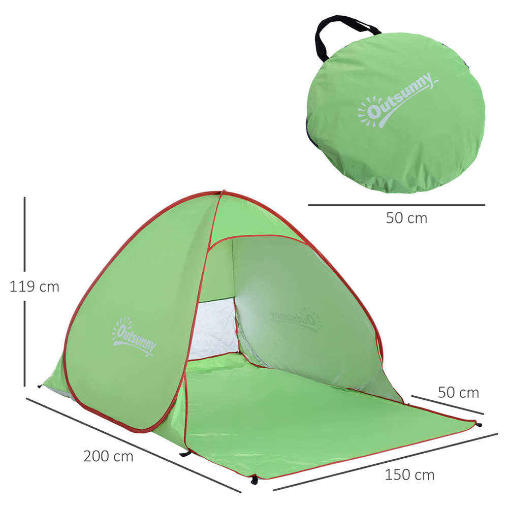 Outsunny 2-Person Pop-Up UV Fishing Camping Shelter Image 7