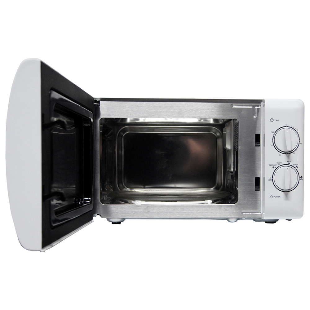 Igenix IG2083 White Stainless Steel Manual Microwave 20L 800W Image 3
