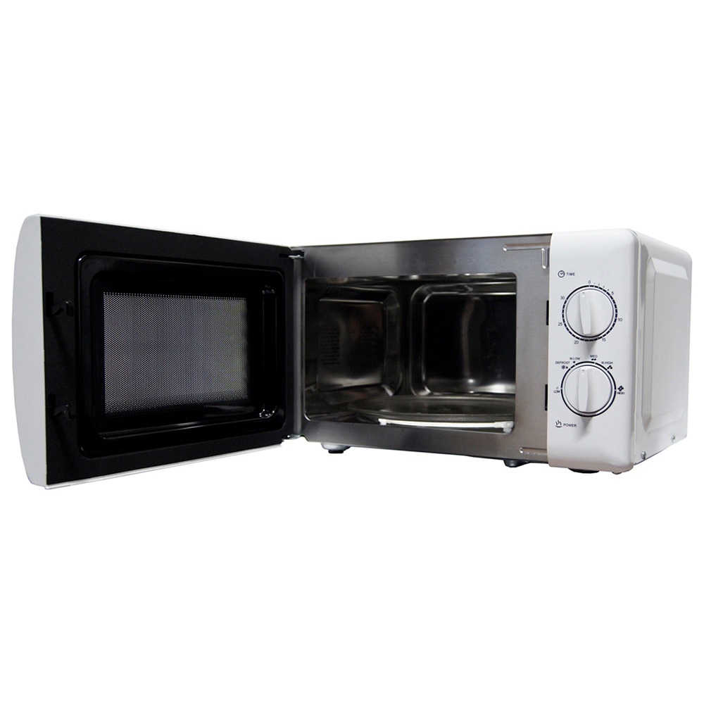Igenix IG2083 White Stainless Steel Manual Microwave 20L 800W Image 2