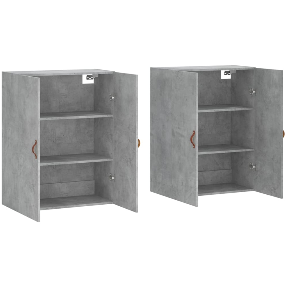 vidaXL 2 Door Concrete Grey Wall Mounted Cabinet Set of 2 Image 4