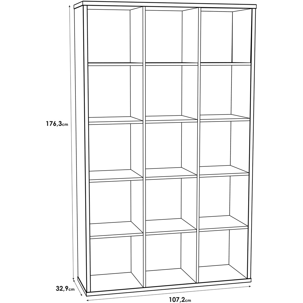 Florence Mauro Multi Shelf Sand Oak Bookshelf Image 6