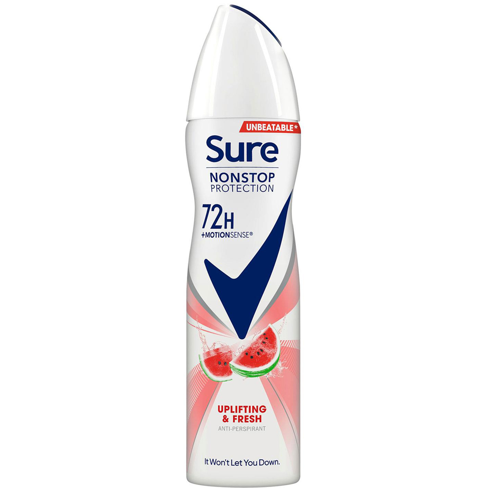 Sure Women 72H Non-Stop Protection Anti-Perspirant Uplifting and Fresh Deodorant 150ml 36 Pack Image 2