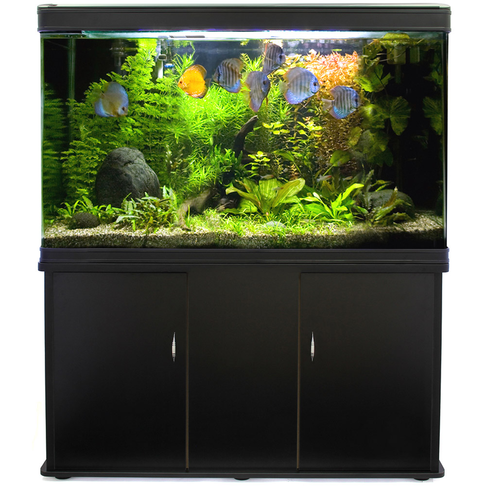Monster Shop Black Aquarium Fish Tank and Cabinet | Wilko