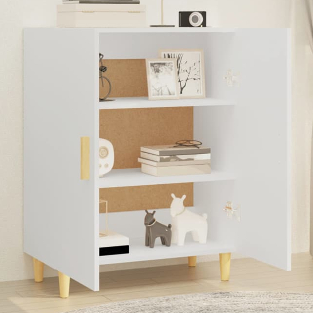 vidaXL 2 Door White Sideboard Image 1