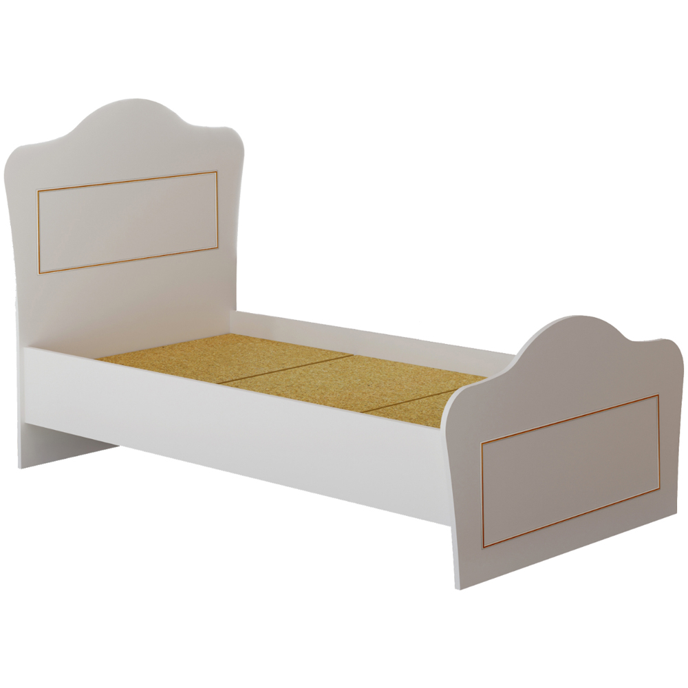 Evu MARIE Single Gold and White Childrens Bed Frame Image 2