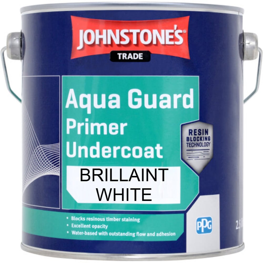 Johnstone's Trade Aqua Guard Brilliant White Undercoat Primer 2.5L Image