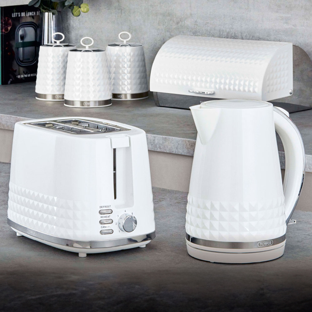 Tower T20082WHT Solitaire White 2 Slice Toaster Image 6