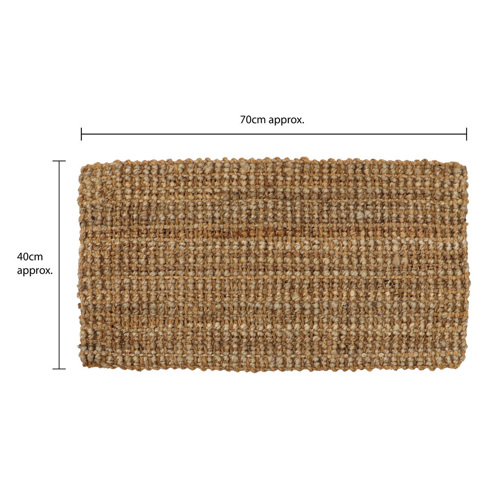 JVL Moris Boucle Coir and Jute Doormat 40 x 70cm Image 8