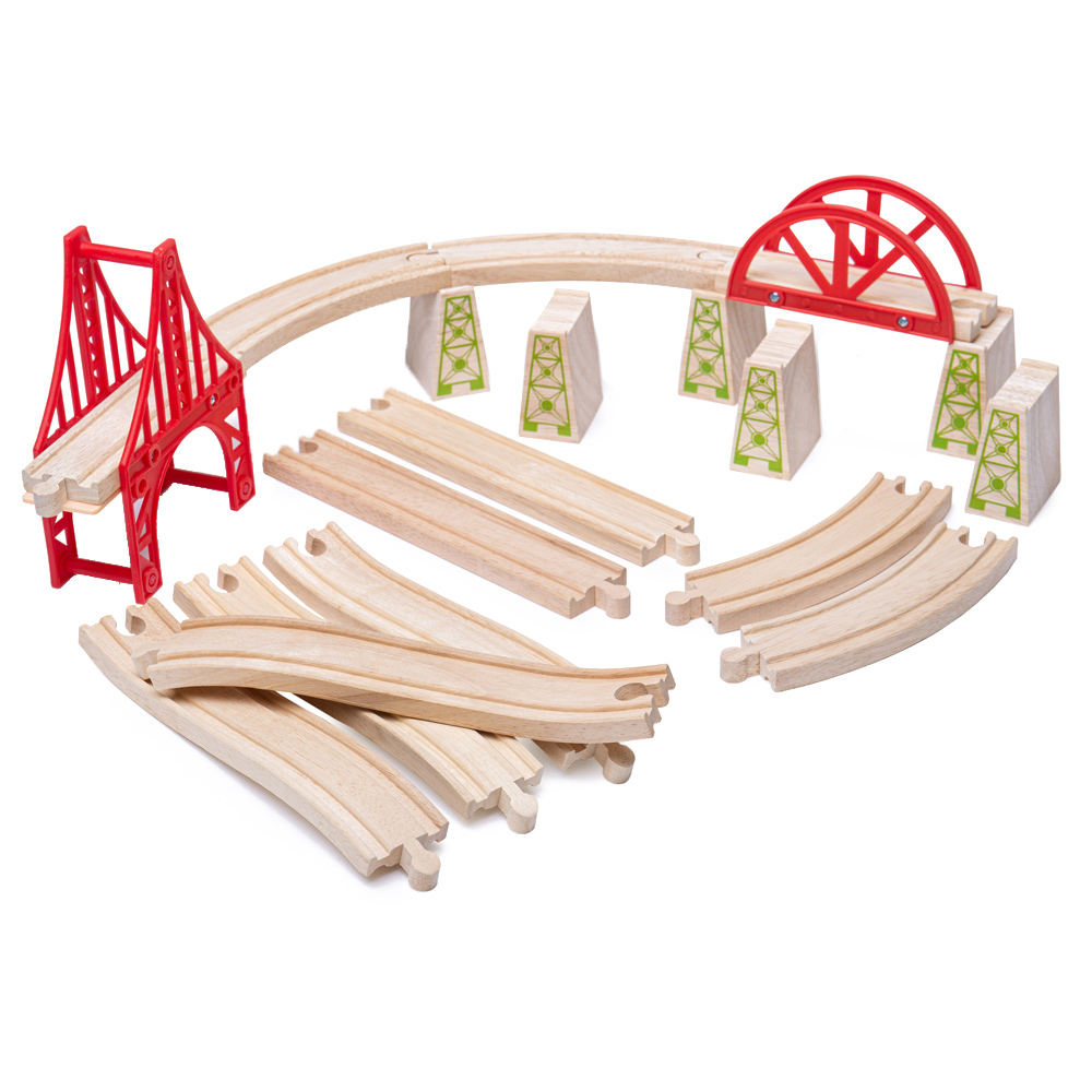 Bigjigs Rail 18-Piece Bridge Expansion Set Image 3