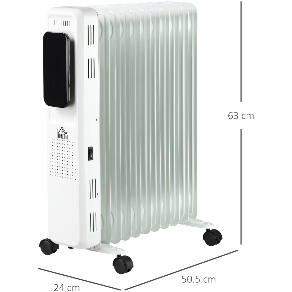 HOMCOM 11 Fin White Oil Filled Portable Radiator 2720W Image 7