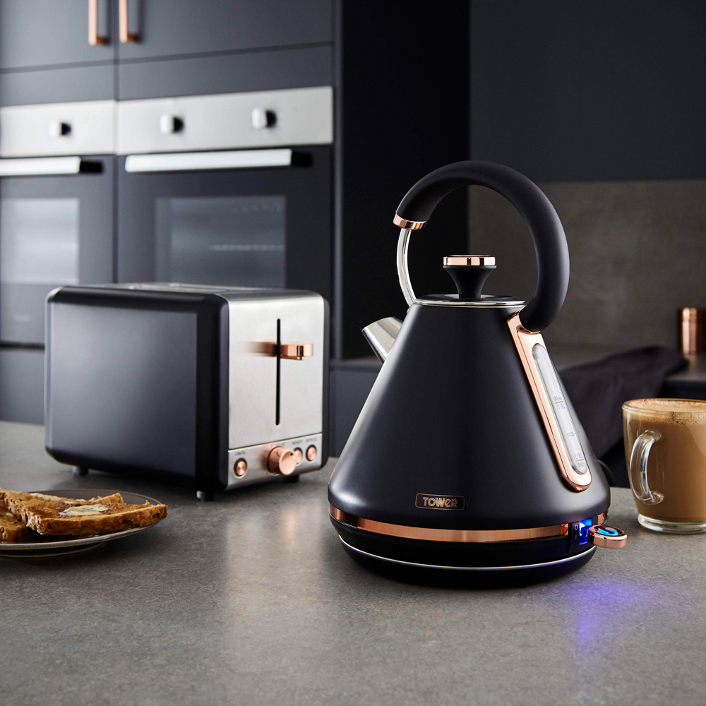 Tower Cavaletto EEJB226 Black Kettle 1.7L and 4 Slice Toaster Image 7