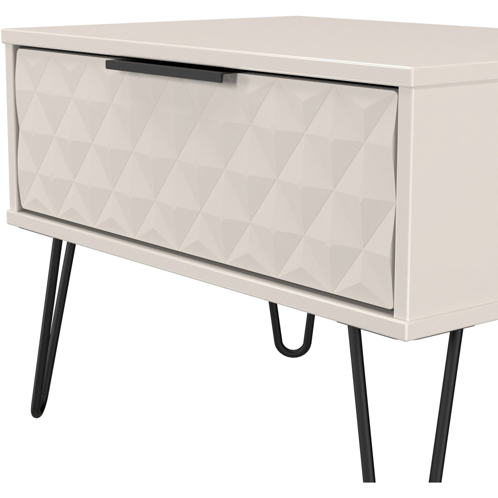 Crowndale Harlequin Single Drawer Kashmir Matt Wide Side Table Ready Assembled Image 4