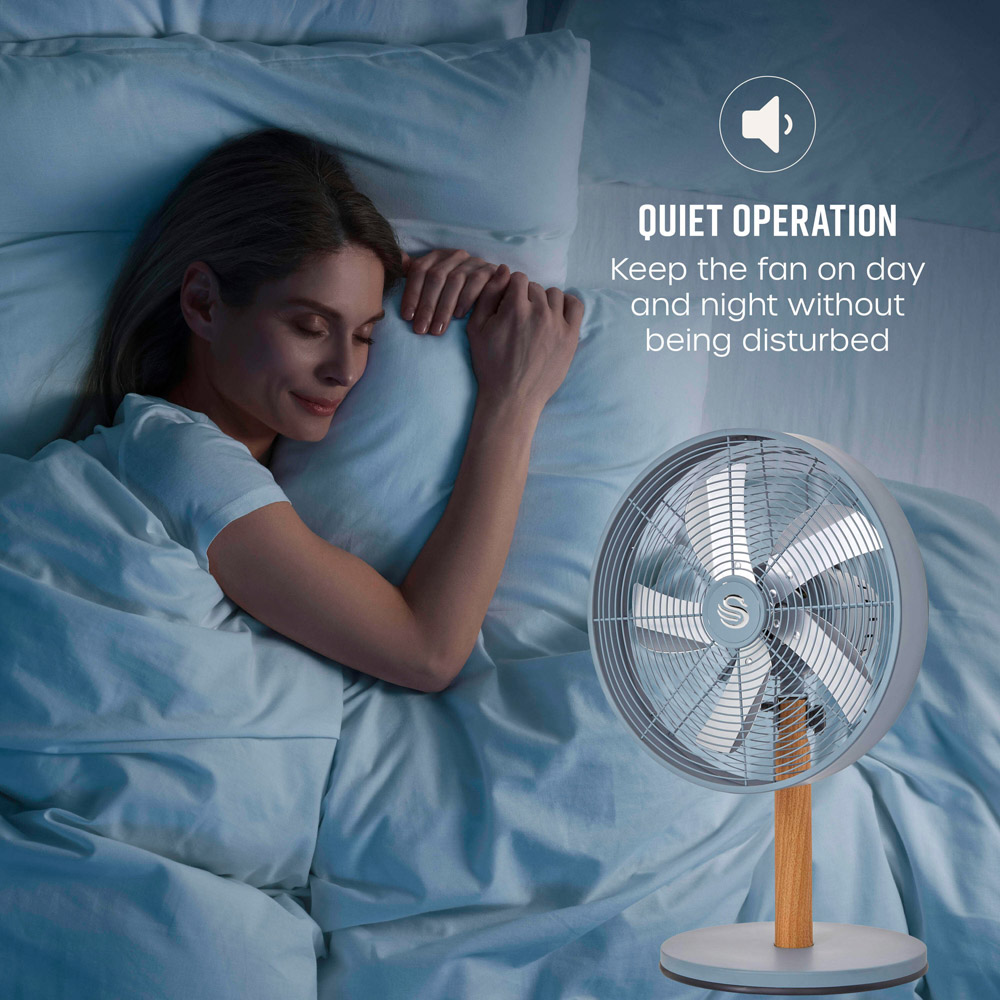 Swan Nordic Grey Adjustable Oscillating Desk Fan 12 inch Image 7
