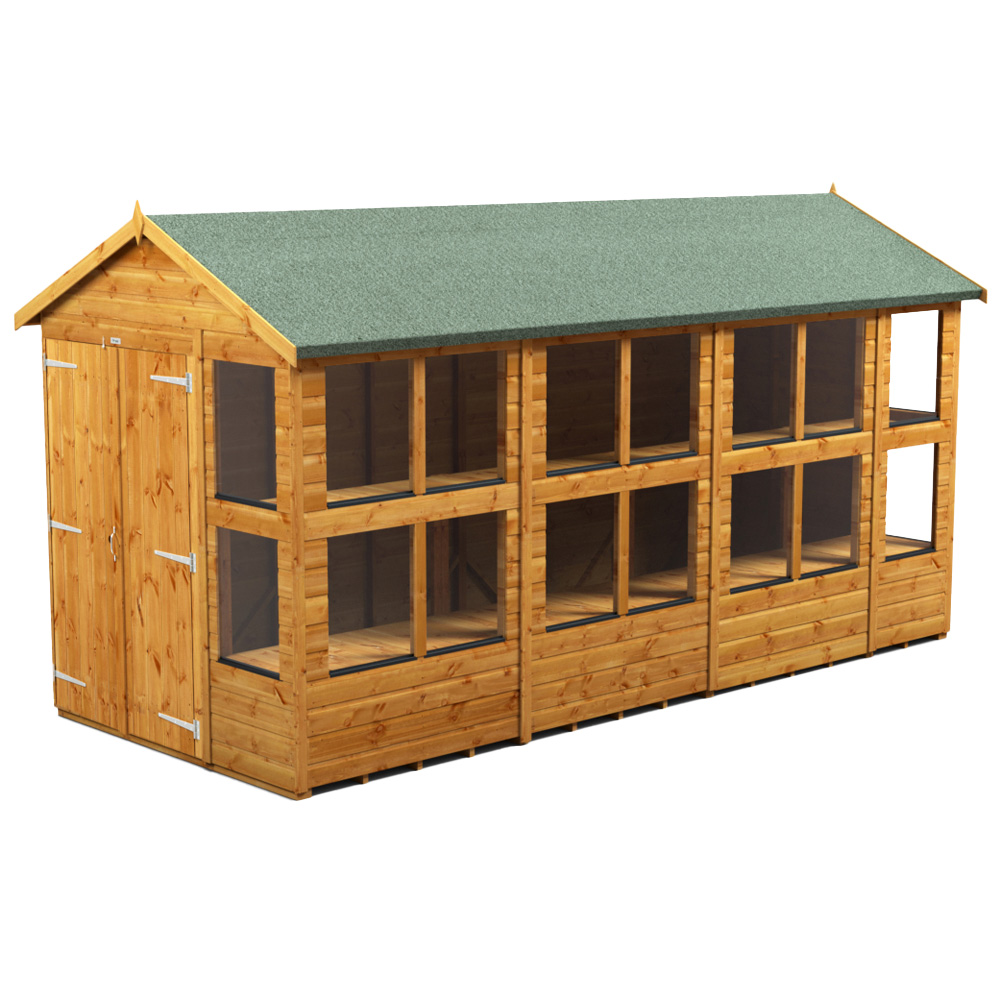 Power Sheds 14 x 6ft Double Door Apex Potting Shed Image 1